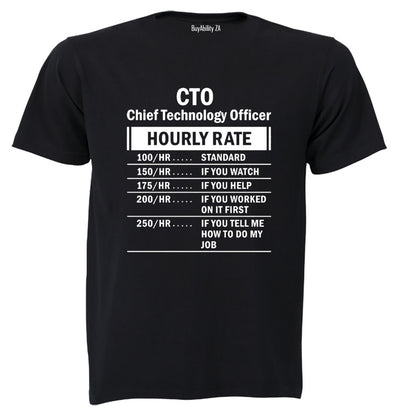 Chief Technology Officer - Hourly Rate - Adults - T-Shirt - BuyAbility
