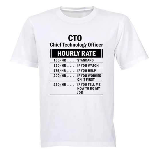 Chief Technology Officer - Hourly Rate - Adults - T-Shirt - BuyAbility South Africa