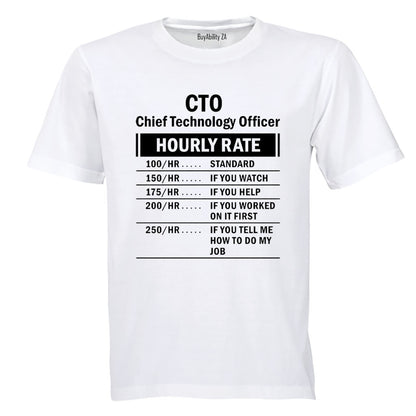 Chief Technology Officer - Hourly Rate - Adults - T-Shirt - BuyAbility