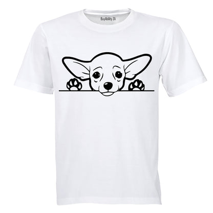 Chihuahua Peeking Dog - Kids T-Shirt