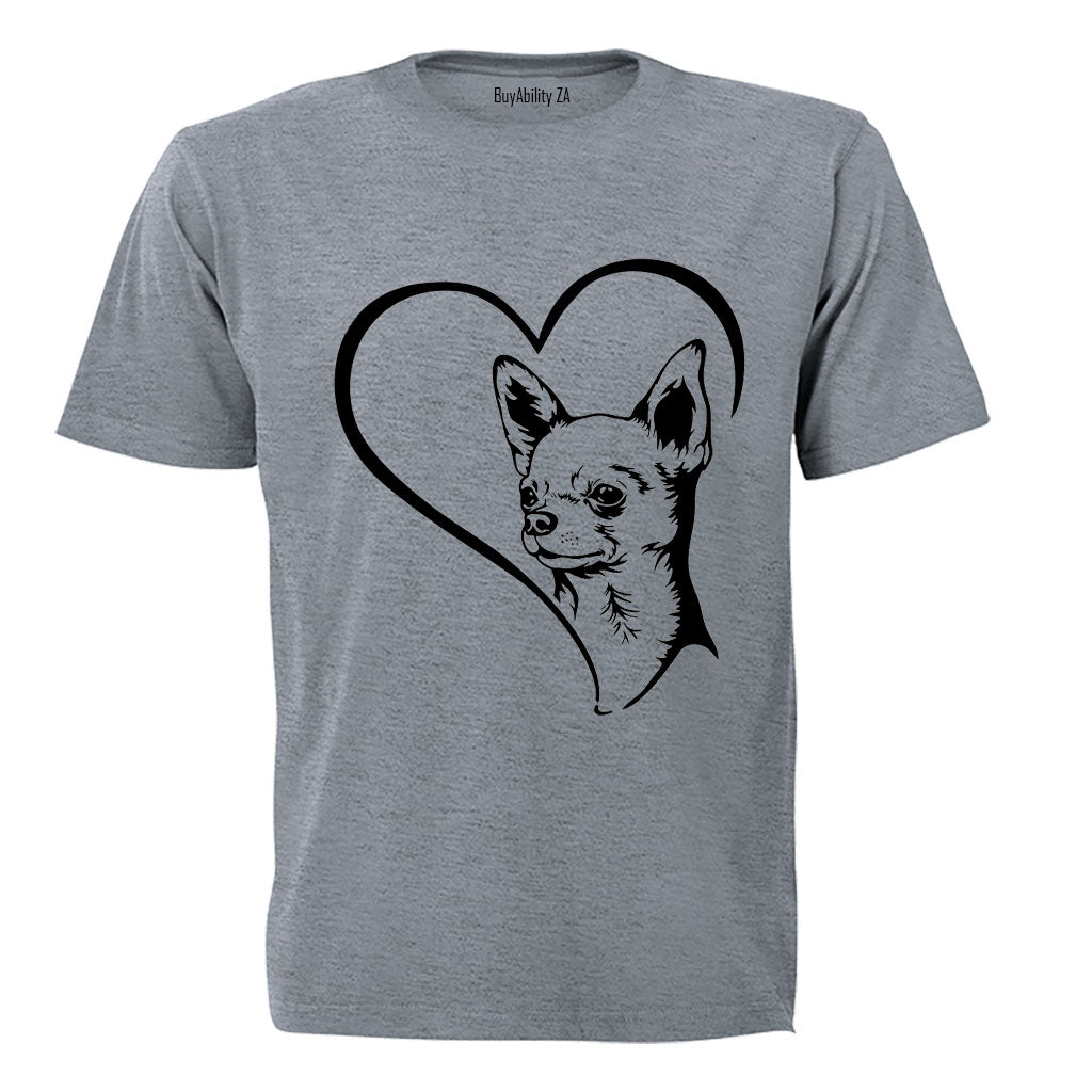 Chihuahua Heart - Adults - T-Shirt - BuyAbility