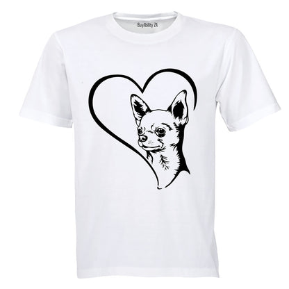 Chihuahua Heart - Adults - T-Shirt - BuyAbility