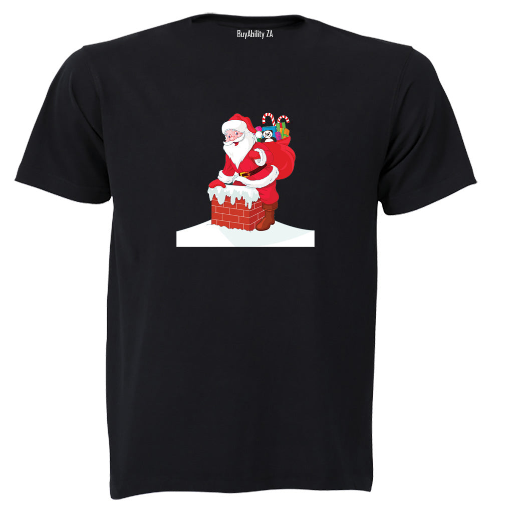 Chimney Santa - Christmas - Kids T-Shirt