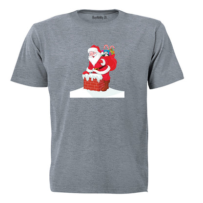 Chimney Santa - Christmas - Kids T-Shirt