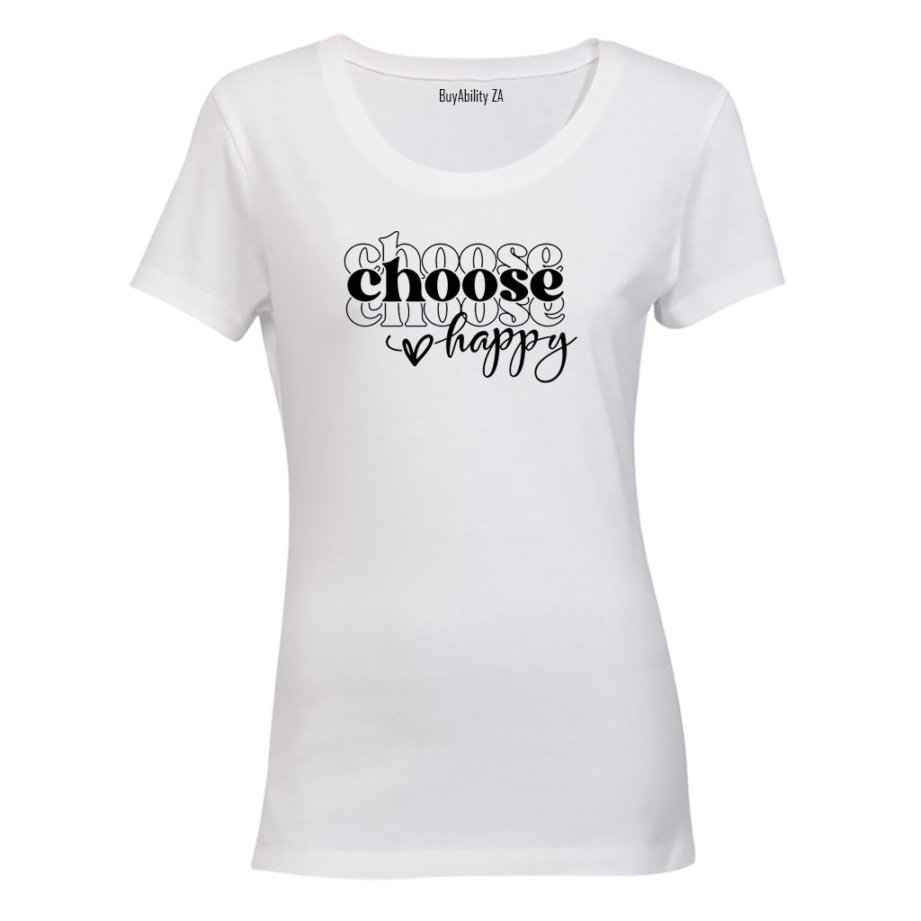 Choose Happy - Ladies - T-Shirt - BuyAbility South Africa