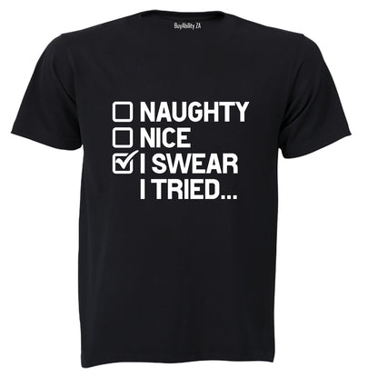 Christmas - I Tried - Adults - T-Shirt