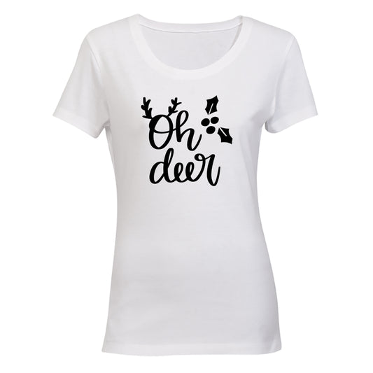 Christmas - Oh Deer - Ladies - T-Shirt - BuyAbility South Africa