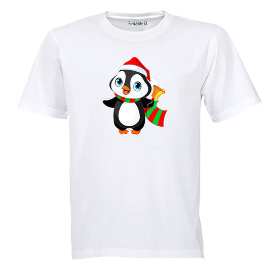 Christmas Bell Penguin - Kids T-Shirt - BuyAbility