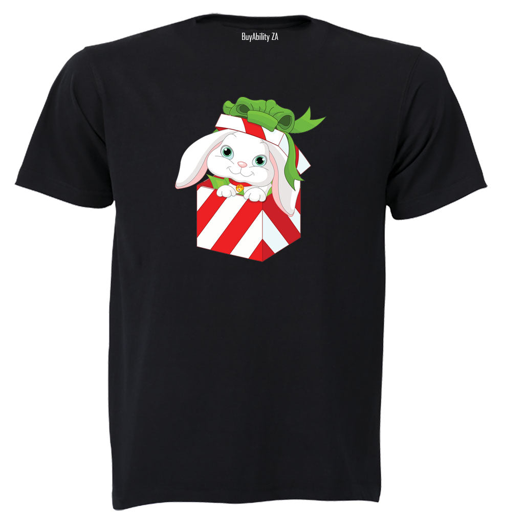 Christmas Bunny Gift - Kids T-Shirt - BuyAbility