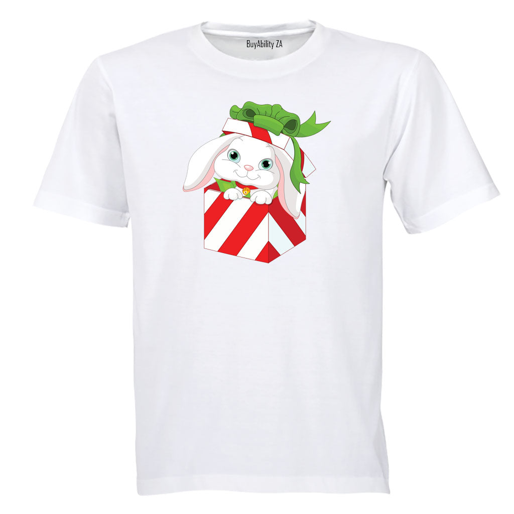 Christmas Bunny Gift - Kids T-Shirt - BuyAbility
