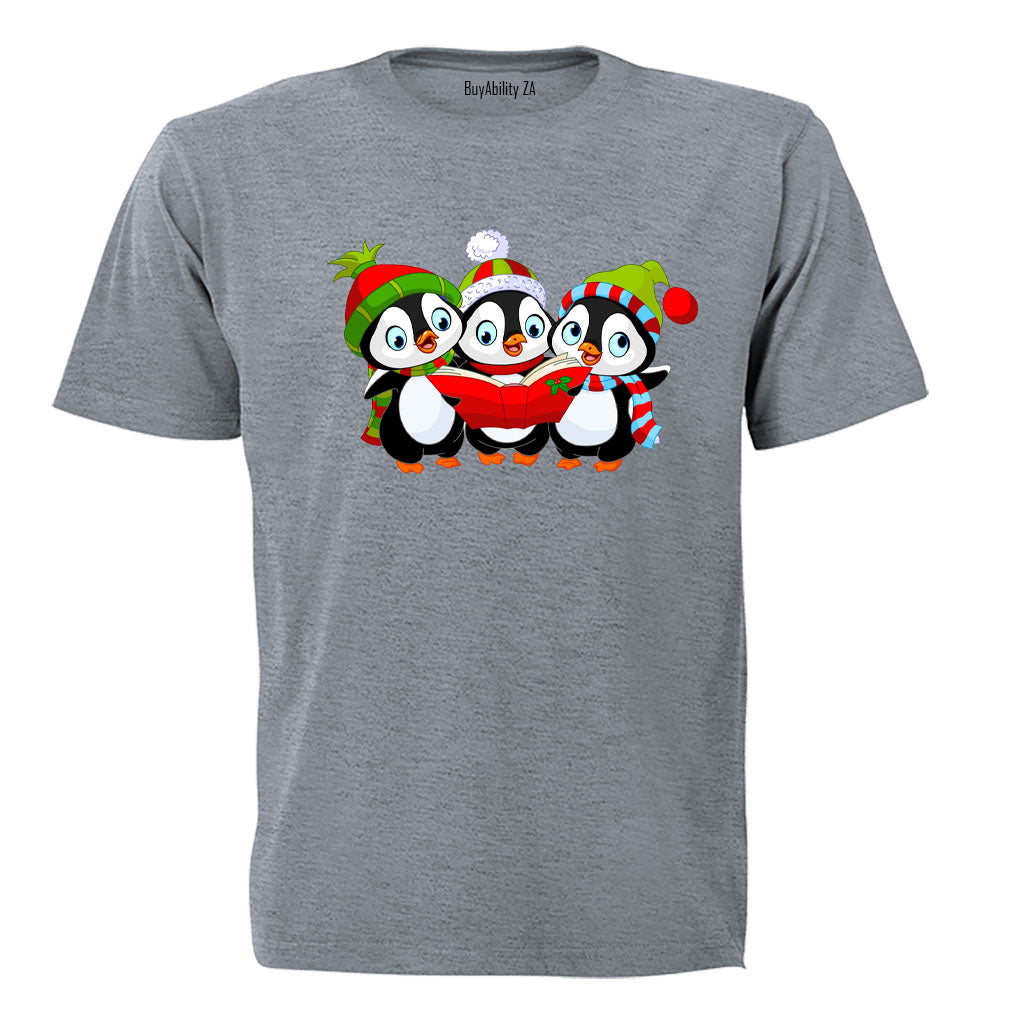 Christmas Carol Penguins - Kids T-Shirt