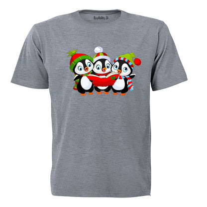 Christmas Carol Penguins - Kids T-Shirt