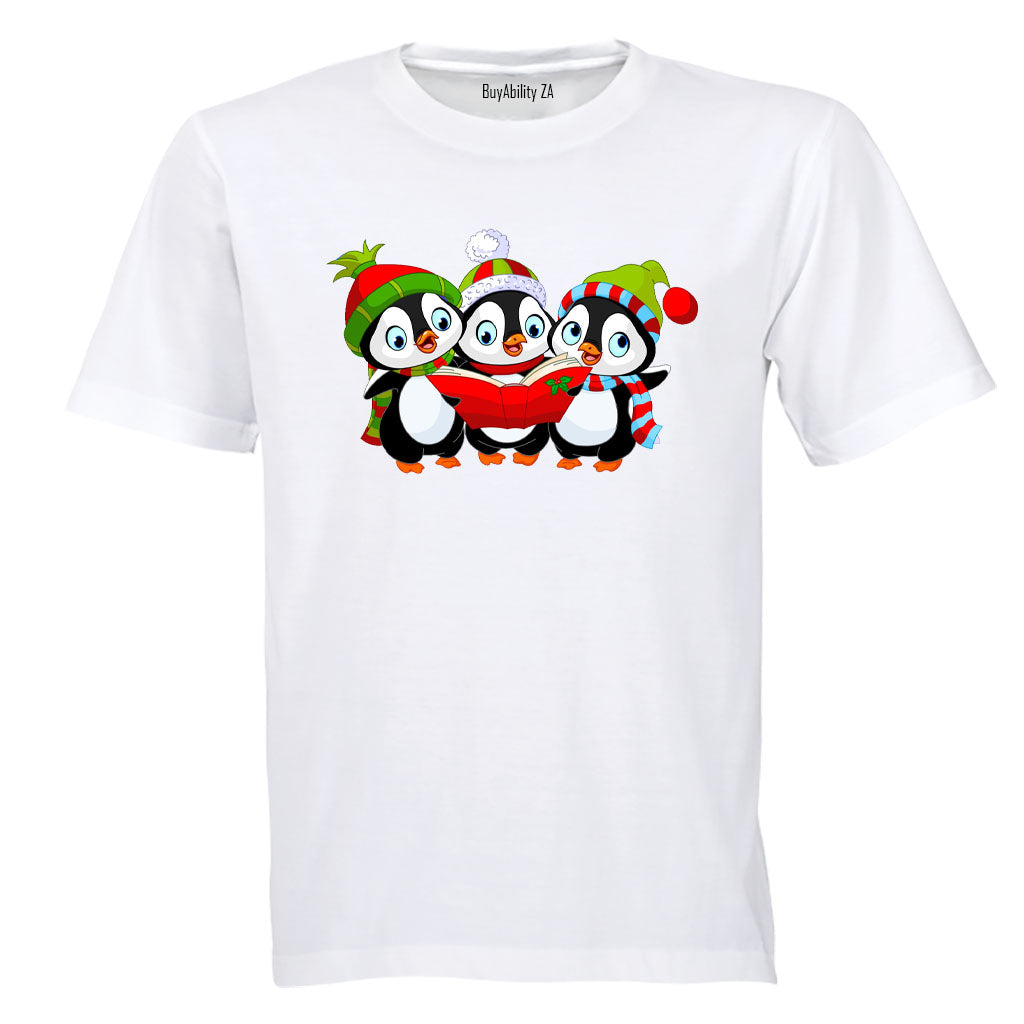 Christmas Carol Penguins - Kids T-Shirt