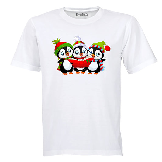 Christmas Carol Penguins - Kids T-Shirt