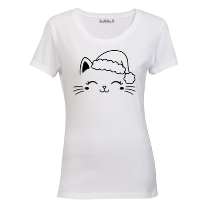 Christmas Cat - Ladies - T-Shirt