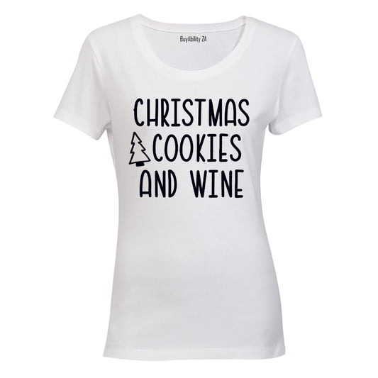 Cookies & Wine - Christmas - Ladies - T-Shirt