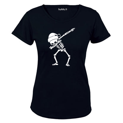 Christmas Dabbing Skeleton - Ladies - T-Shirt