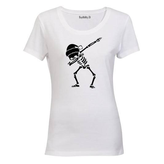 Christmas Dabbing Skeleton - Ladies - T-Shirt