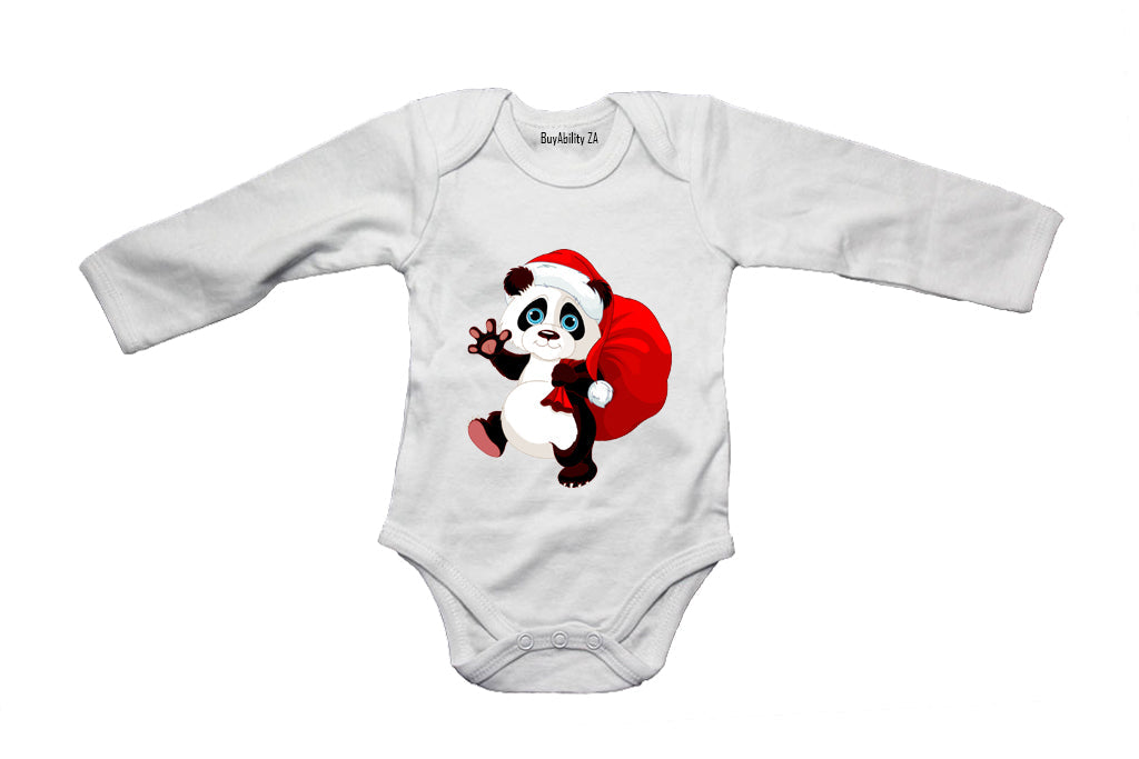 Christmas Delivery Panda - Baby Grow