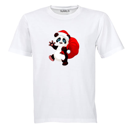 Christmas Delivery Panda - Kids T-Shirt