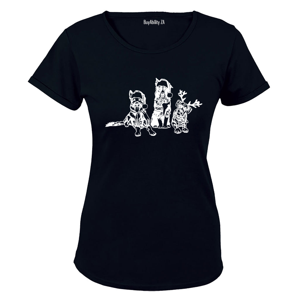 Christmas Dogs - Ladies - T-Shirt - BuyAbility