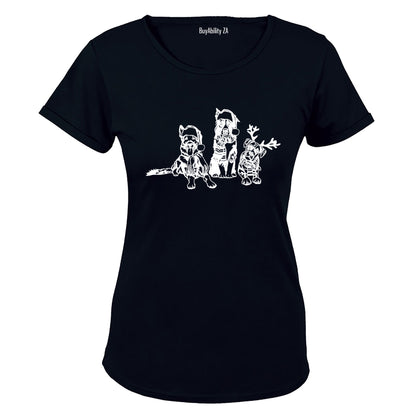 Christmas Dogs - Ladies - T-Shirt - BuyAbility