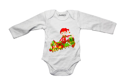 Christmas Elf - Train - Baby Grow