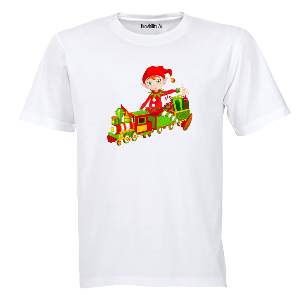 Christmas Elf - Train - Kids T-Shirt - BuyAbility