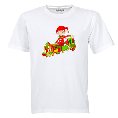Christmas Elf - Train - Kids T-Shirt - BuyAbility