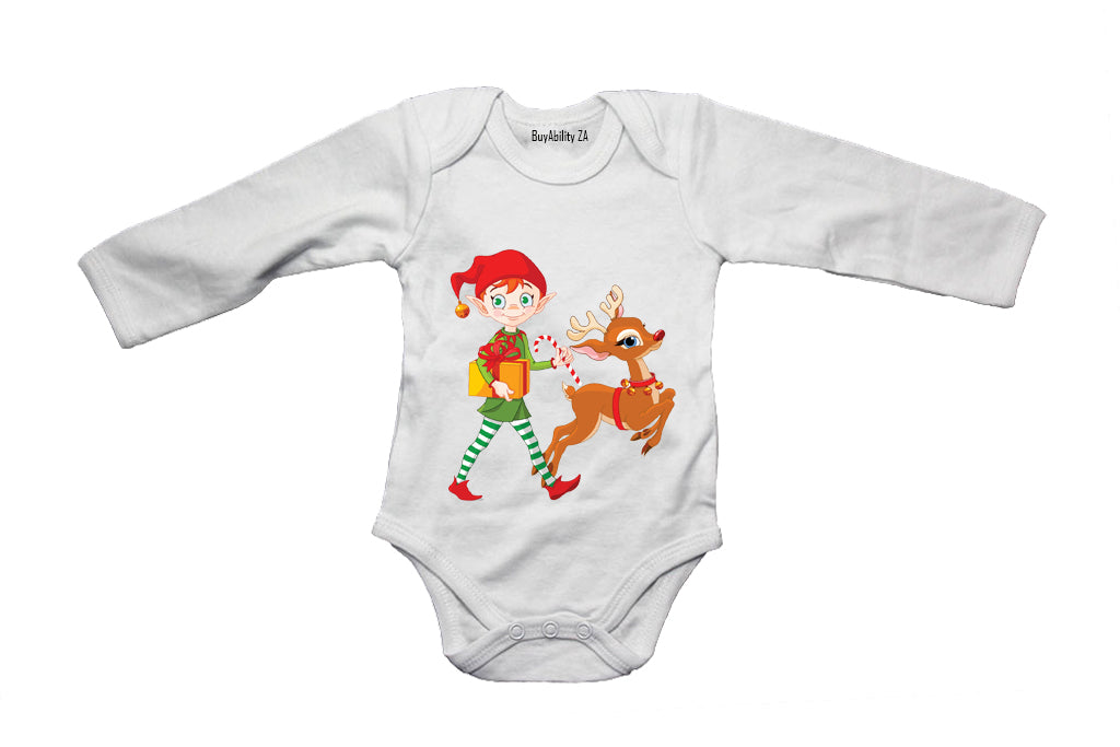 Christmas Elf & Reindeer - Baby Grow