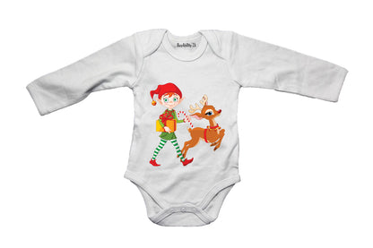 Christmas Elf & Reindeer - Baby Grow