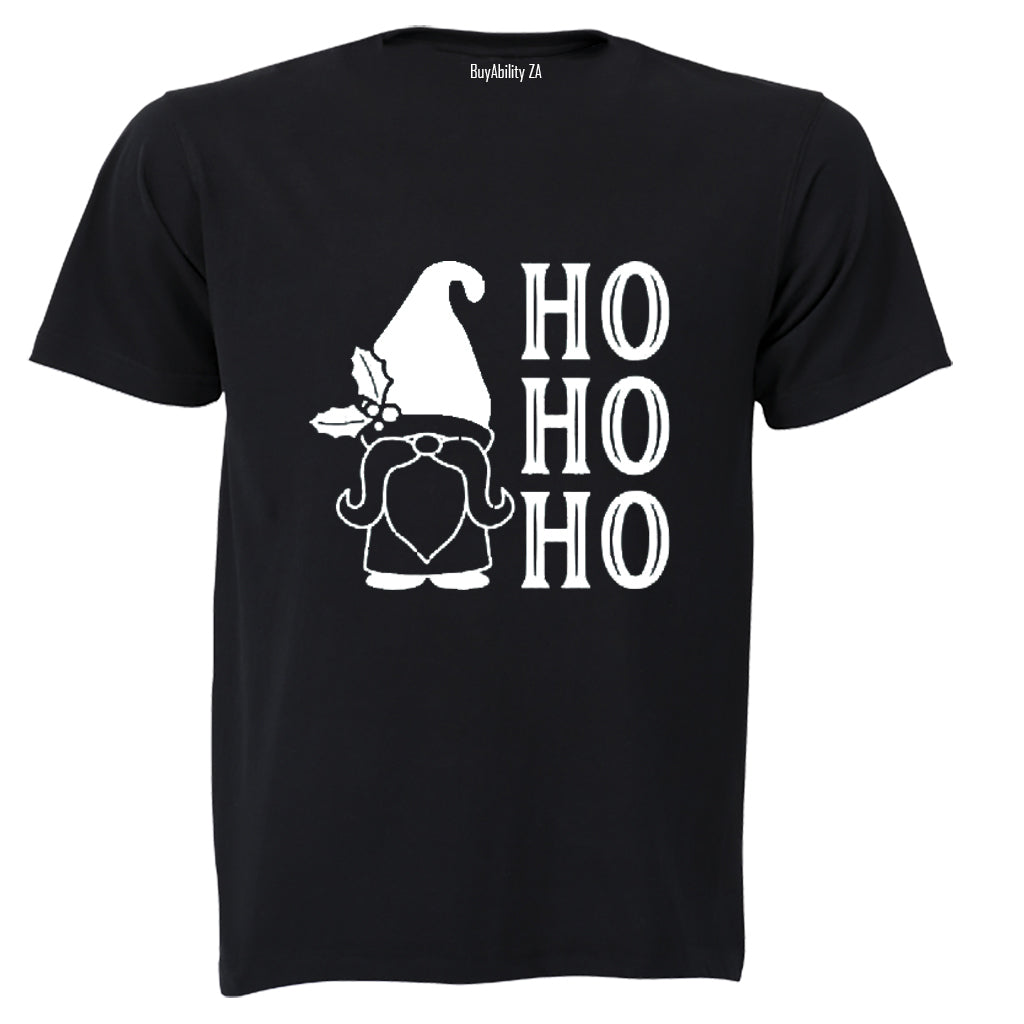 Christmas Gnome - Ho Ho - Adults - T-Shirt