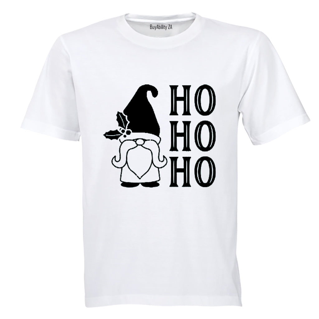 Christmas Gnome - Ho Ho - Adults - T-Shirt