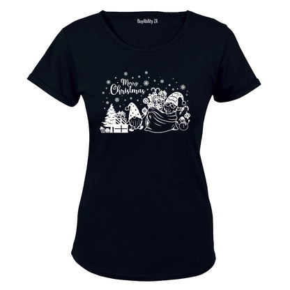 Christmas Gnome Presents - Ladies - T-Shirt