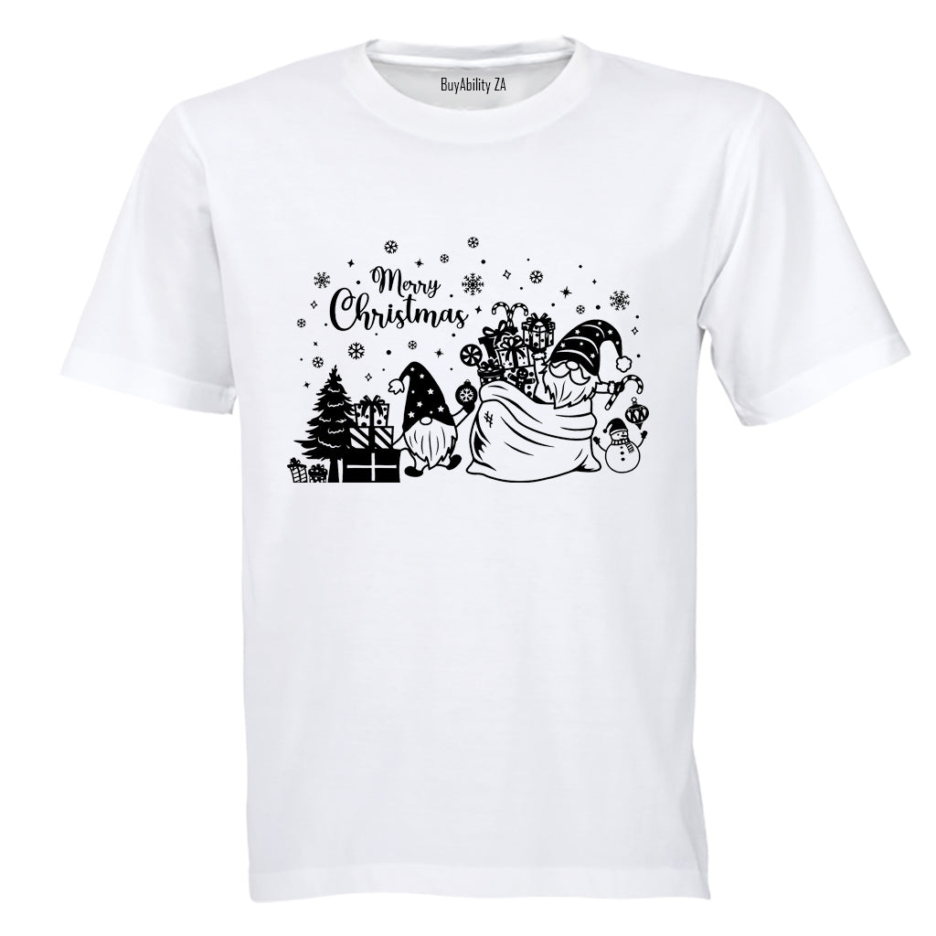 Christmas Gnome Presents - Adults - T-Shirt