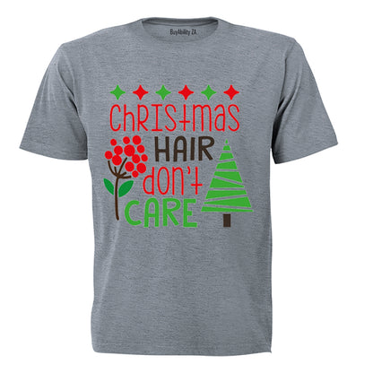 Christmas Hair, Don't Care - Kids T-Shirt