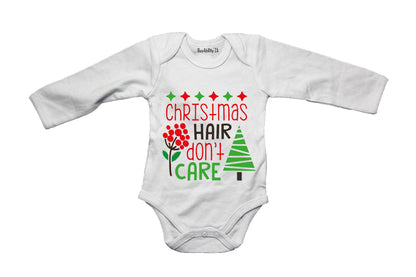 Christmas Hair, Don't Care - Baby Grow