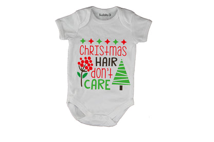 Christmas Hair, Don't Care - Baby Grow