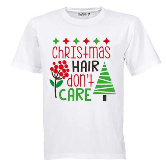Christmas Hair, Don't Care - Kids T-Shirt