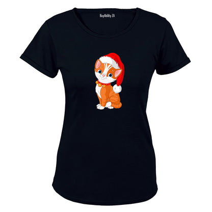 Christmas Kitten - Ladies - T-Shirt
