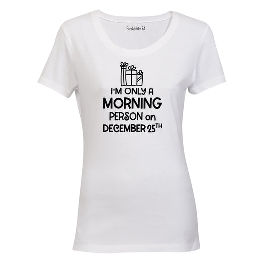 Christmas Morning - Person - Ladies - T-Shirt