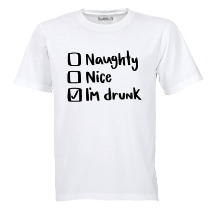 Christmas Options - I'm Drunk - Adults - T-Shirt