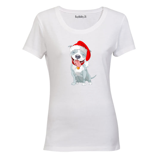 Christmas Pitbull - Ladies - T-Shirt