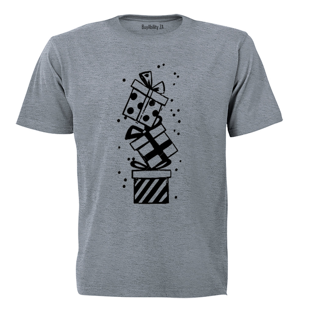 Christmas Presents Tower - Adults - T-Shirt