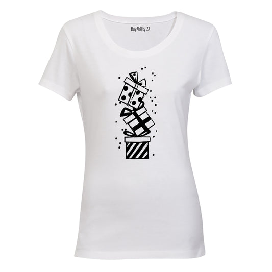 Christmas Presents Tower - Ladies - T-Shirt