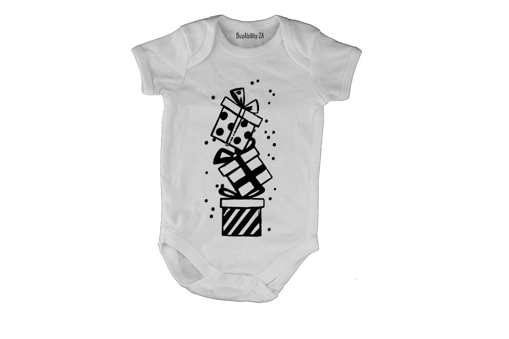 Christmas Presents Tower - Baby Grow