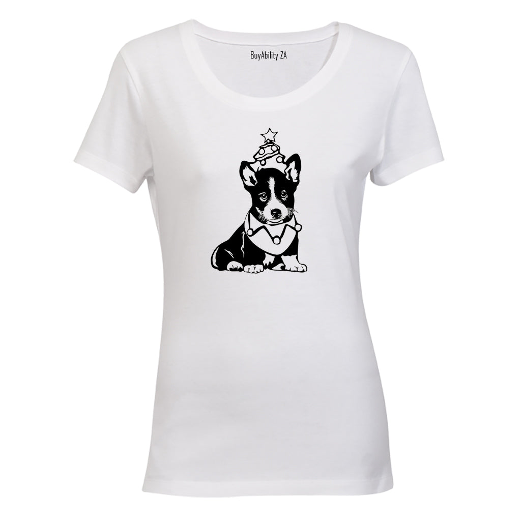 Christmas Pup - Ladies - T-Shirt