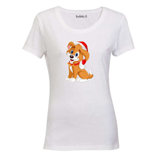 Christmas Puppy - Ladies - T-Shirt