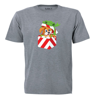 Christmas Puppy Gift - Kids T-Shirt