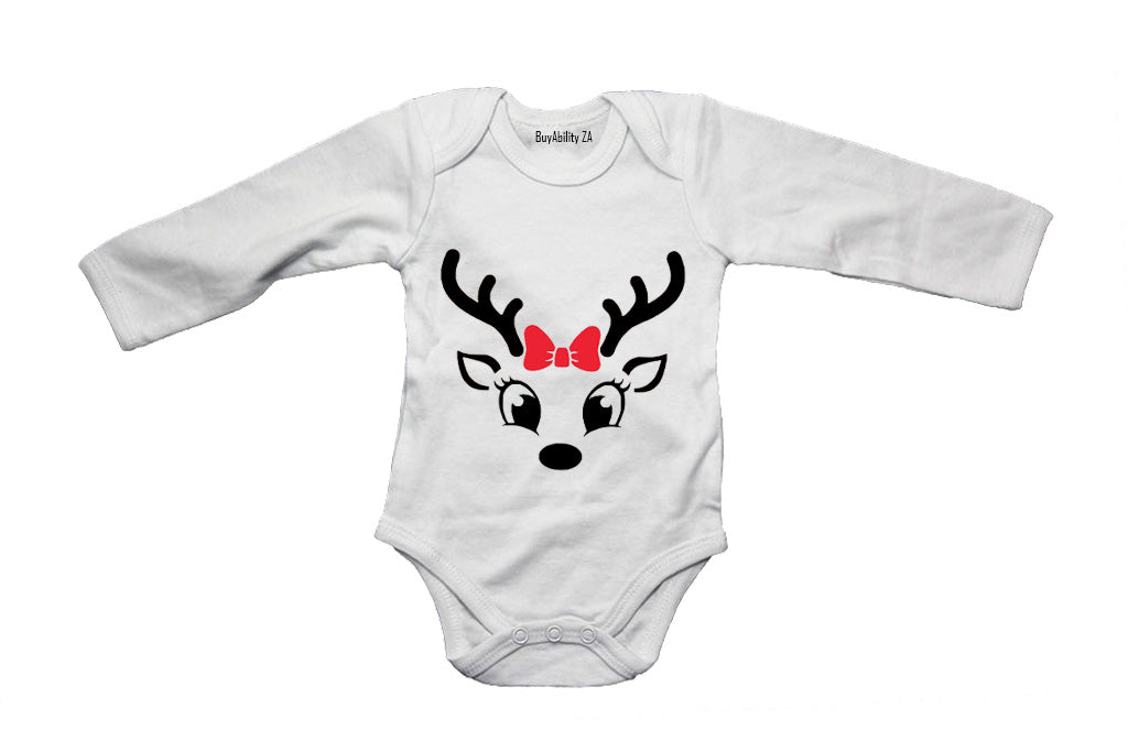 Christmas Reindeer - Bright Eyes - Baby Grow